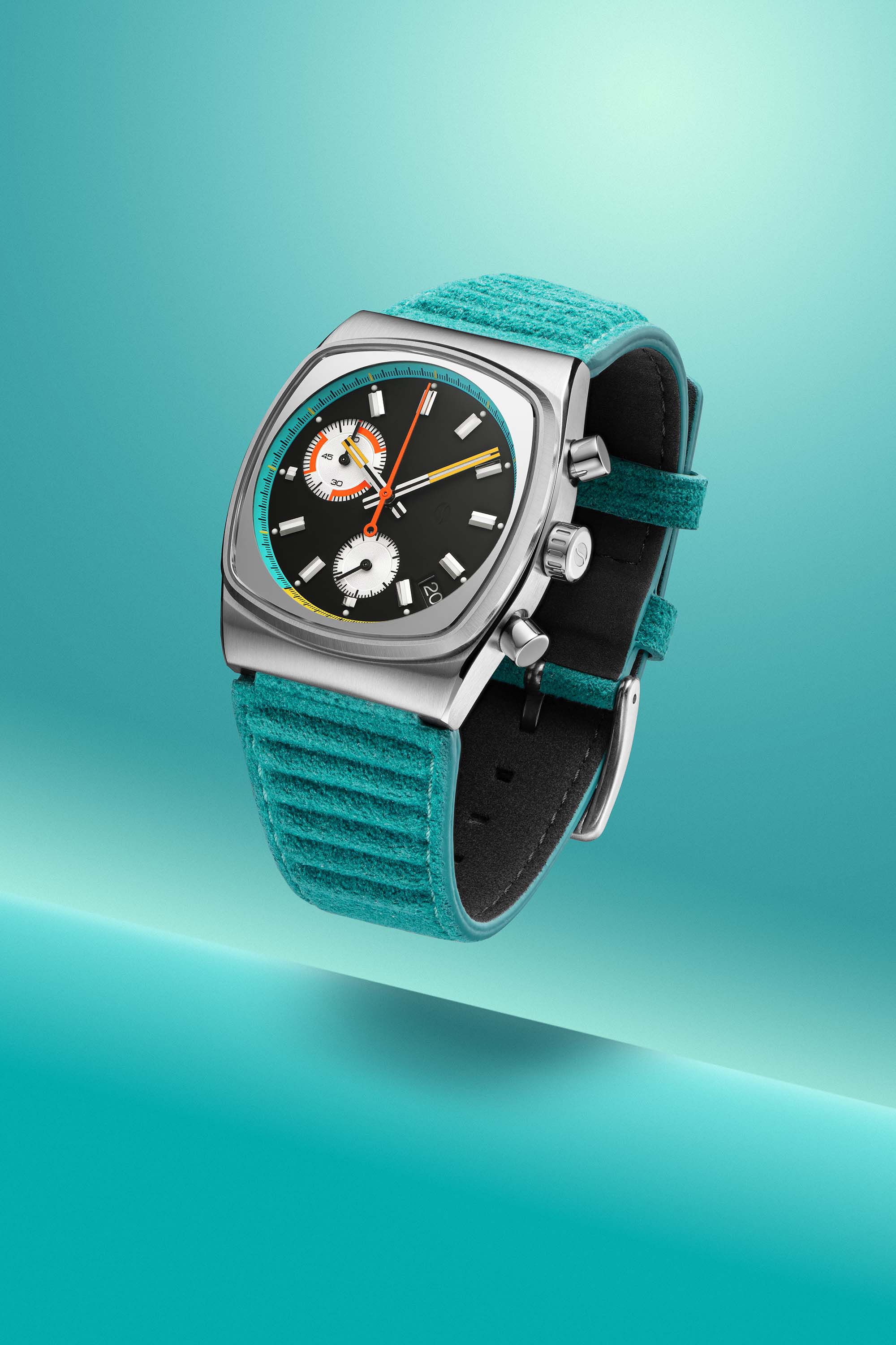 メトリック - ティールスエードストラップ 19.50mm