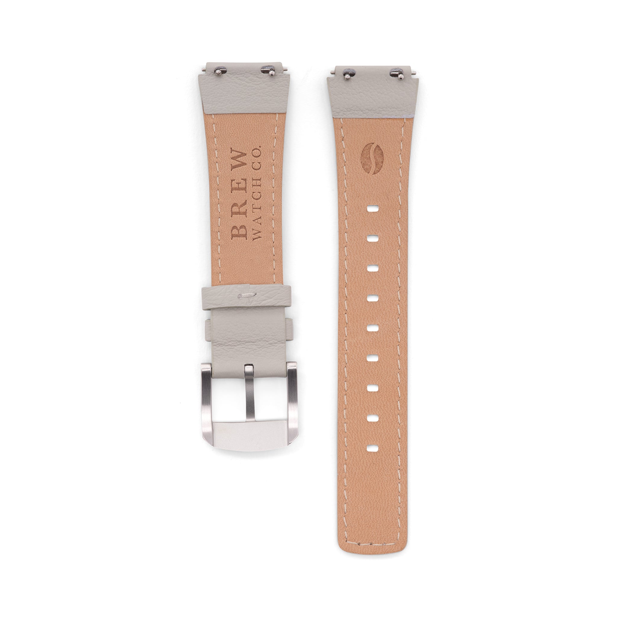 Metric Lite Leather Strap in Grey 18.00mm
