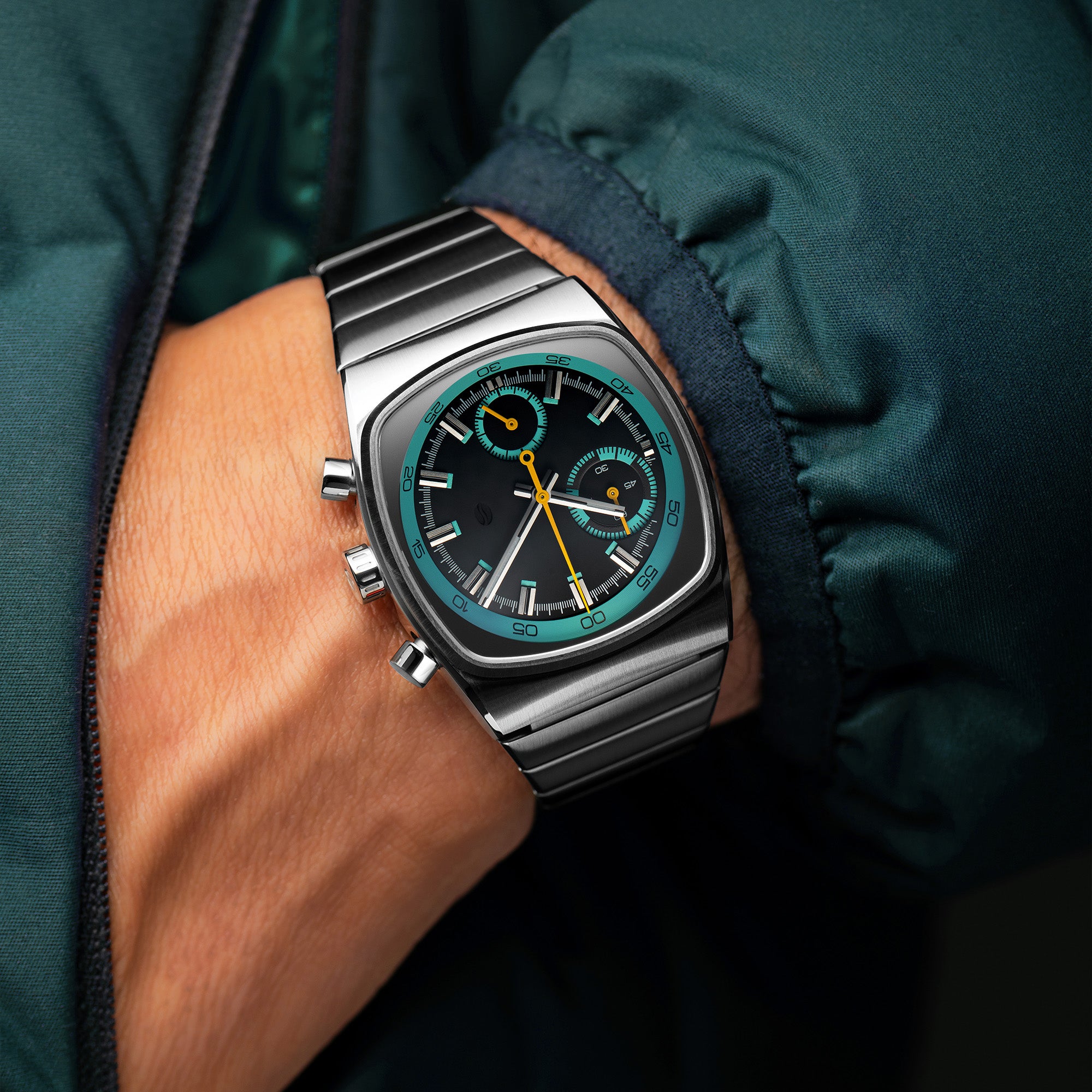Metric - Teal and Yellow – Brew Watches