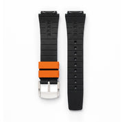 Metric - Orange Bi-Color Rubber Strap 20mm