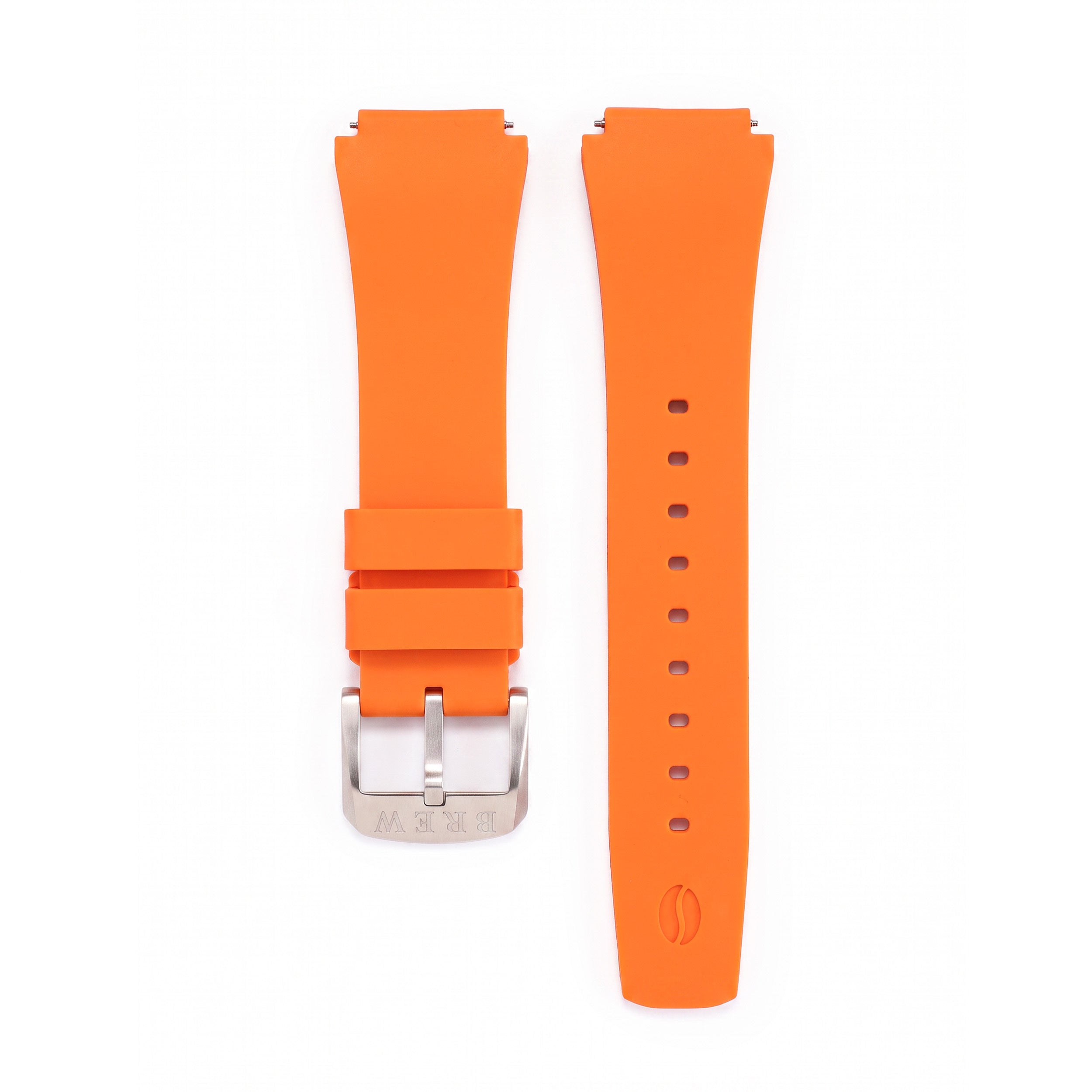 Metric - Orange Bi-Color Rubber Strap 20mm