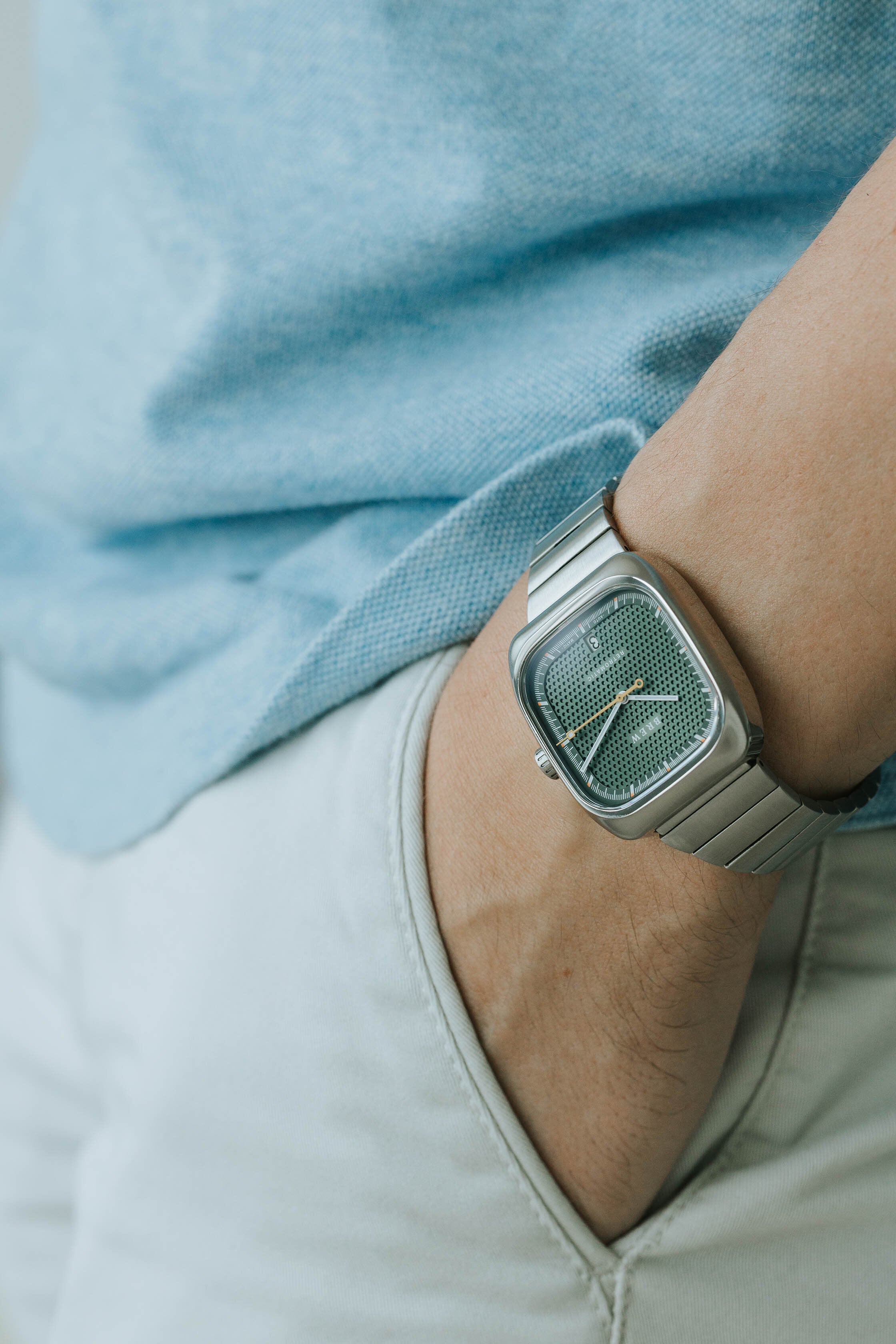 Wrist Brew Retromatic Watch Retro Square Dial Wrist Watch For Men