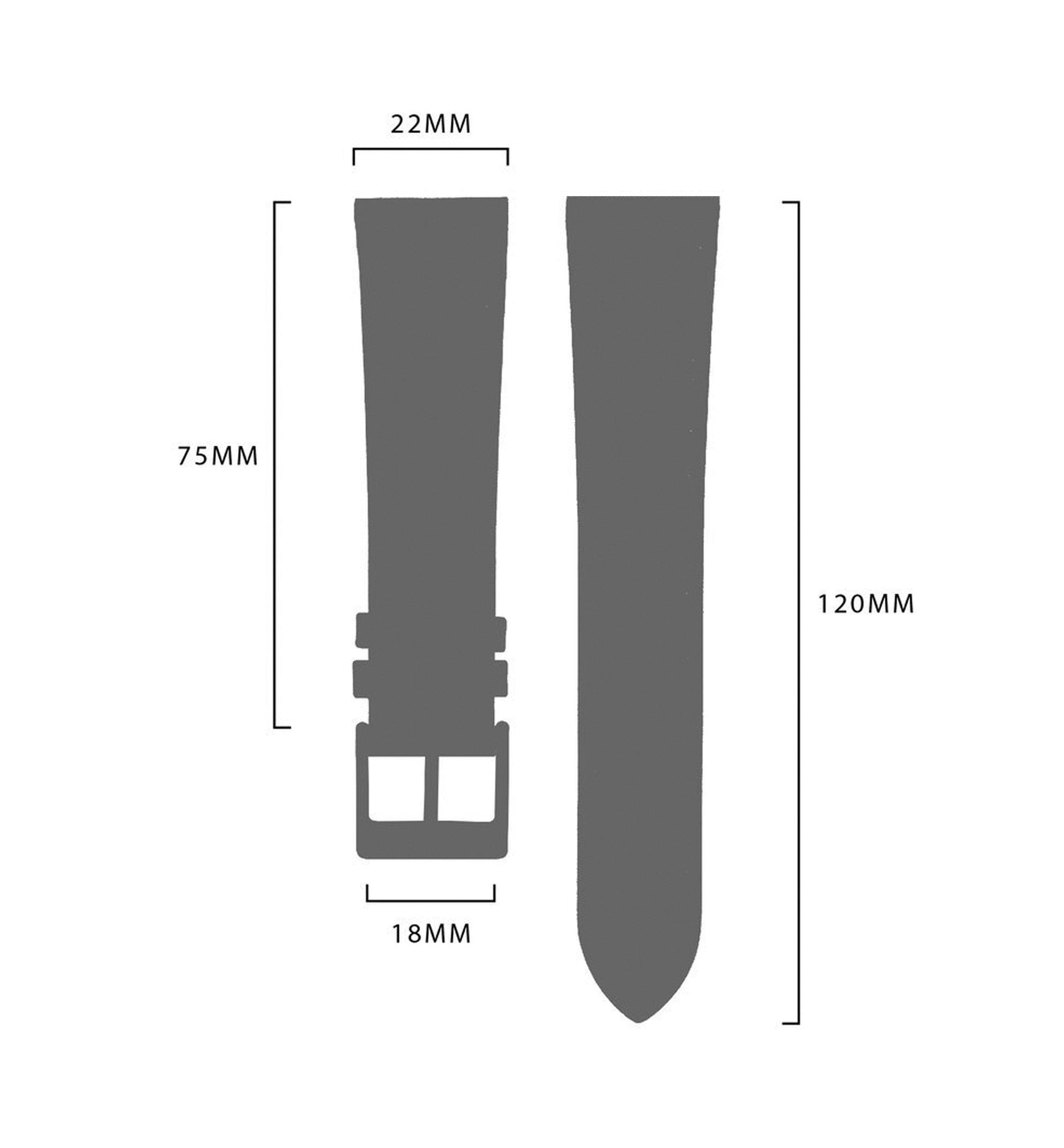 Leather Strap in Yellow Yoch 22mm