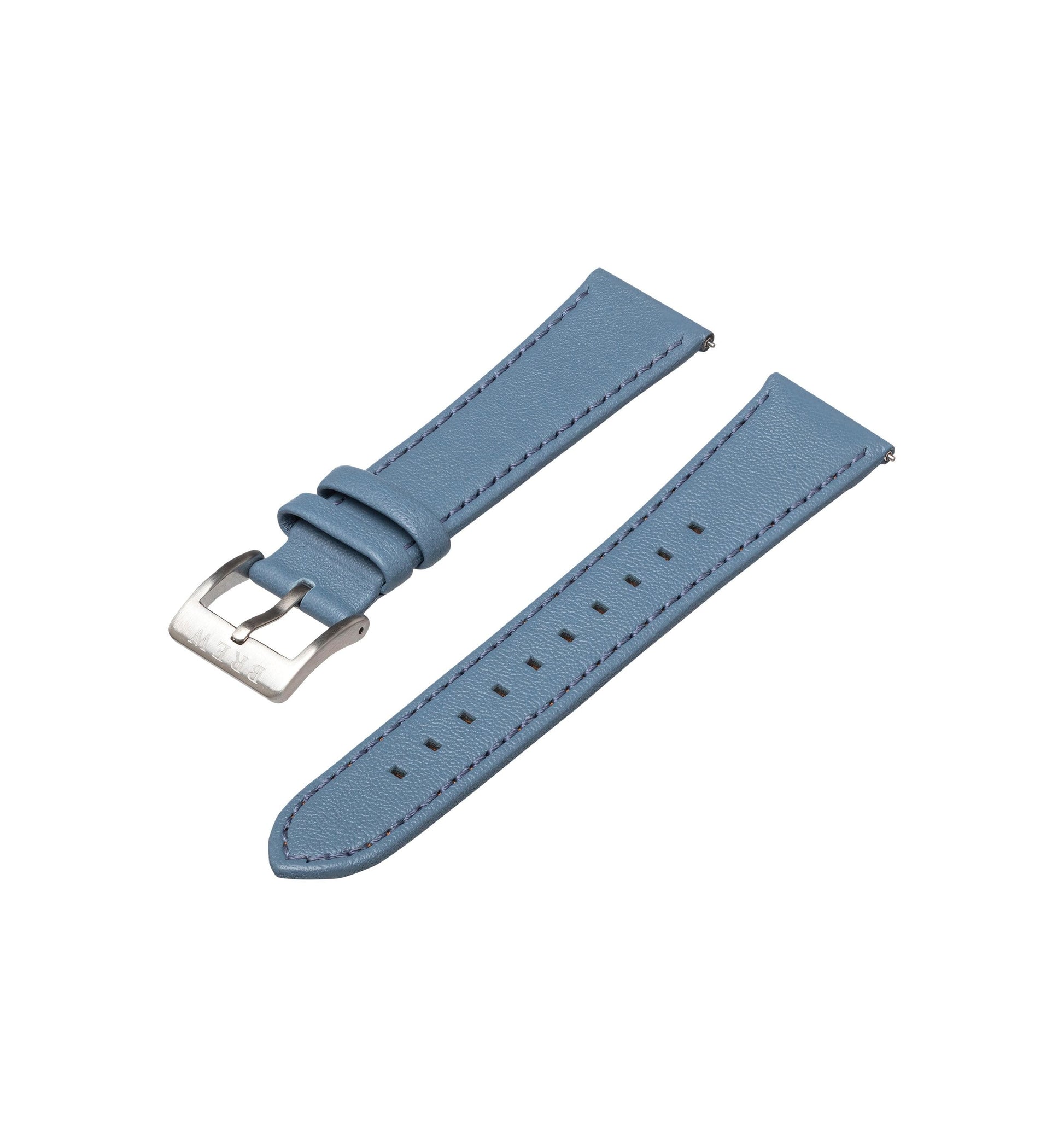 Leather Strap in Light Blue 22mm