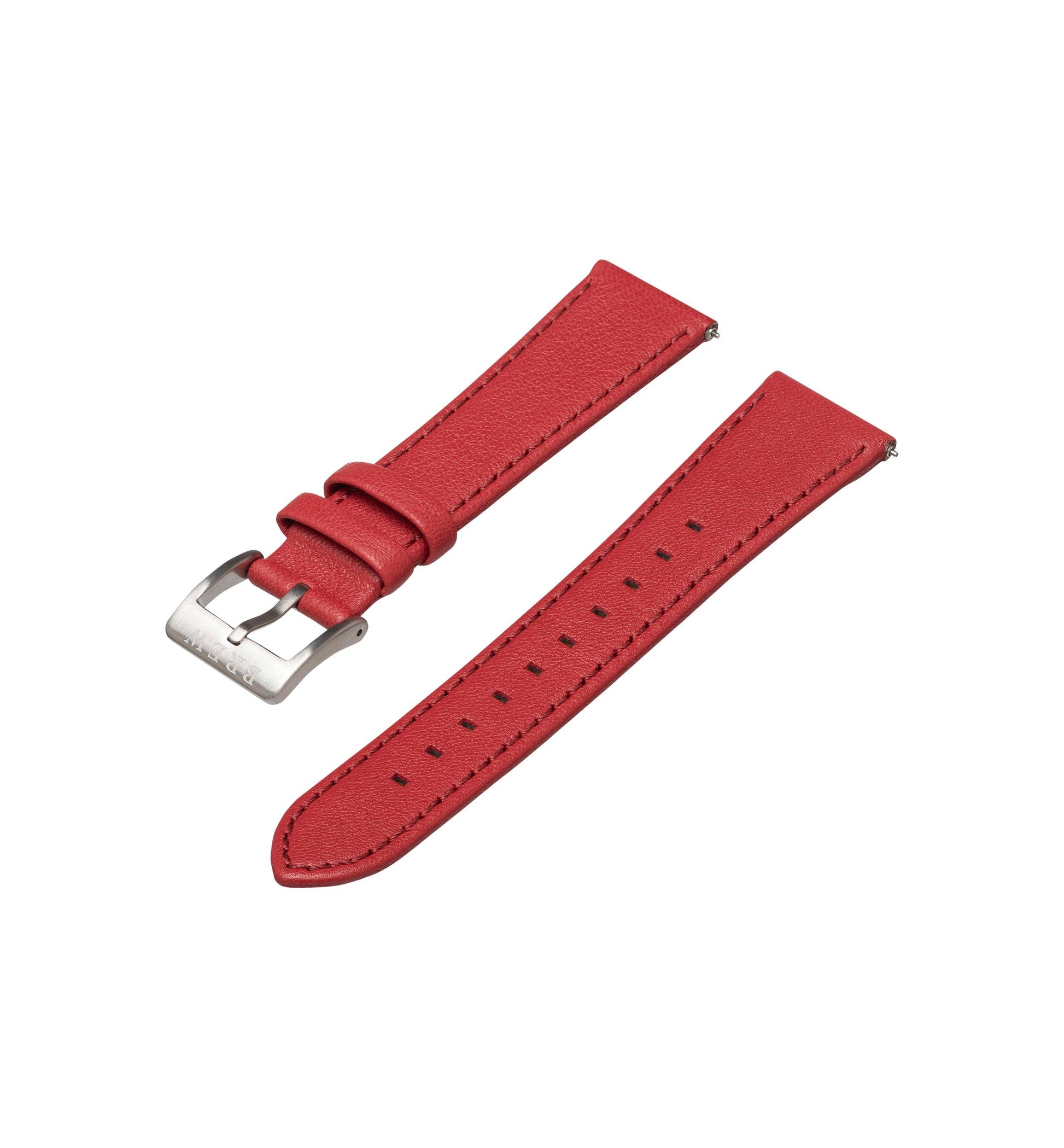 Leather Strap in Red 22mm